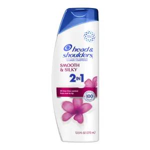 Dầu Gội & Xả Mềm Mượt Tóc, 2 in 1 Dandruff Shampoo & Conditioner, Smooth & Silky, 12.5 fl oz (370ml) - HEAD & SHOULDERS