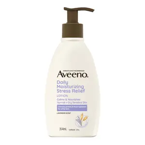 Sữa Dưỡng Thể Hàng Ngày Giúp Thư Giãn, Daily Moisturizing Stress Relief Lotion, Lavender Scent (354ml) - AVEENO