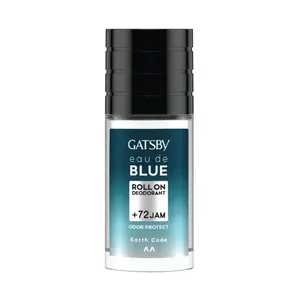 Lăn Khử Mùi Cho Nam, Eau de Blue Roll On Deodorant, Earth Code (50ml) - GATSBY