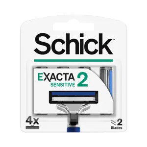 Lưỡi Dao Cạo Dành Cho Nam, Exacta Sensitive 2, Blade Cartridge Refills, 2 Blades, 4 Cái - SCHICK