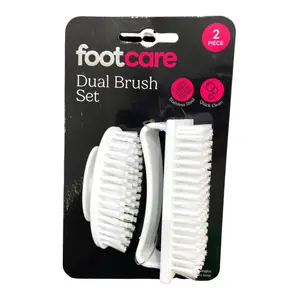 Bàn Chải Chân (Nhiều Màu), Foot Care, Dual Brush Set, 2 Cái - UNCLE BILLS