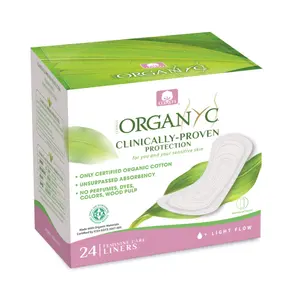 Băng Vệ Sinh Hữu Cơ Hàng Ngày Siêu Mỏng, Organic Cotton Feminine Care Liners, Light Flow, 24 Miếng - ORGANYC