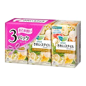 Băng Vệ Sinh Hằng Ngày Hoa Vàng, Pretty Style, Daily Panty Liners, Precious Bouquet, 3 Gói, 108 Miếng - LAURIER