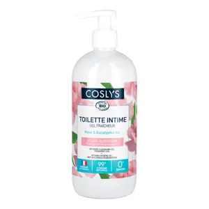 Dung Dịch Vệ Sinh Phụ Nữ Hương Hoa Hồng Hữu Cơ, Intimate Cleansing Gel Frequent Use, Rose & Eucalyptus Bio, 16.9 fl oz (500ml) - COSLYS