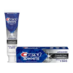 Kem Đánh Răng Than Hoạt Tính Giúp Trắng Răng, 3D White, Advanced Charcoal Toothpaste, 3.3 oz (93g) - CREST