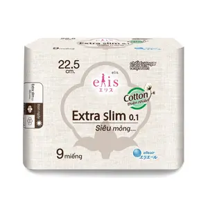 Băng Vệ Sinh Siêu Mỏng, Extra Slim 0.1, Cotton Plus Sanitary Pads, 9 Miếng (22.5cm) - ELIS