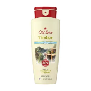Sữa Tắm Nước Hoa Timber Nồng Ấm, Timber Body Wash, Scent of Sandalwood & Cypress, 18 fl oz (532ml) - OLD SPICE