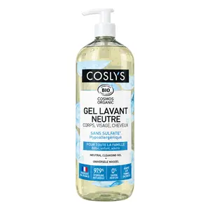 Sữa Tắm Hữu Cơ Cho Da Nhạy Cảm, Organic Neutral Cleansing Gel (1L) - COSLYS
