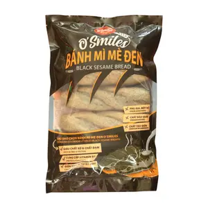 Bánh Mì Mè Đen Đông Lạnh, Frozen Black Sesame Bread, 5 Ổ (350g) - O'SMILES