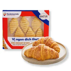Bánh Sừng Bò Cấp Đông Tự Nướng 60g, Bake Up Butter Croissant, 6 Bánh (360g) - VANDEMOORTELE