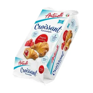 Bánh Sừng Bò Nhân Mứt Dâu, Croissant di Pastasfoglia, Puff Pastry Croissant with Strawberry Jam Filling, 5 Cái, 8.81 oz (250g) - ANTONELLI