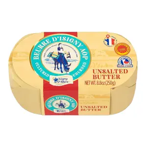 Bơ Lạt Dạng Khối, Beurre D`Isigny AOP, Unsalted Butter, 8.8 oz (250g) - ISIGNY SAINTE MERE