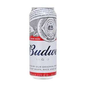 Bia Budweiser, Lon Trắng, Lager Beer, White Can, 5% (500ml) - BUDWEISER