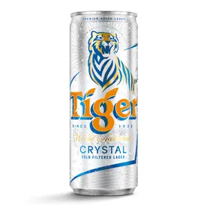 Bia Tiger Bạc, Crystal-Cold Filtered Lager Beer, 4.6% (330ml) - TIGER