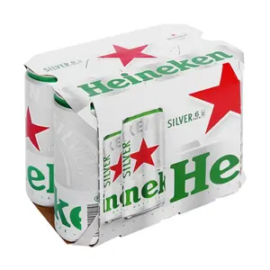 Bia Heineken Bạc, Silver, Pure Malt Lager Beer, 6 Lon, 4% (1980ml) - HEINEKEN