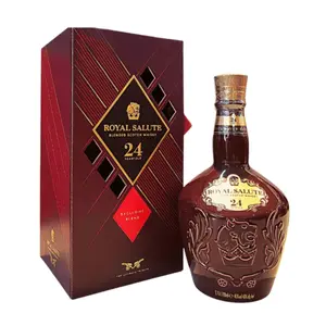 Set Quà Tặng Đỏ Rượu Whisky, Royal Salute 24 Years Old, Blended Scotch Whisky, Exclusive Blend, 40% (700ml) - CHIVAS BROTHERS
