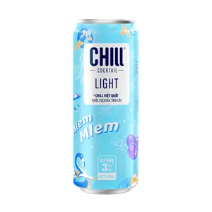 Nước Trái Cây Lên Men Vị Chill Việt Quất, Light Blueberry & Vodka, 3% (330ml) - CHILL COCKTAIL