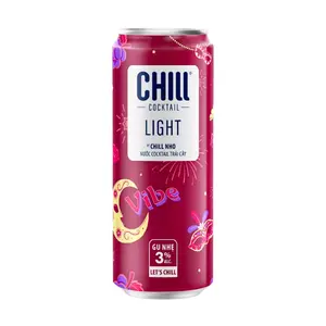 Nước Trái Cây Lên Men Vị Chill Nho, Light Grape & Rum, 3% (330ml) - CHILL COCKTAIL