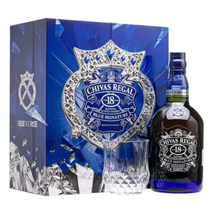 Set Quà Tặng Rượu Whisky, Chivas Regal Aged 18 Years, Blended Scotch Whisky, Blue Signature, 40% (70cl) - CHIVAS BROTHERS