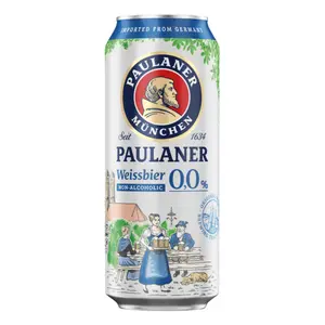 Bia Đức Không Cồn, Weissbier, Non-Alcoholic, 0.0% (500ml) - PAULANER