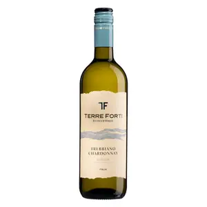 Rượu Vang Trắng, Trebbiano Chardonnay, Rubicone IGT 2023, 12% (750ml) - TERRE FORTI