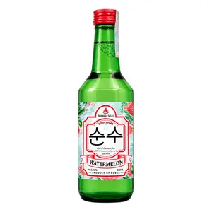Rượu Soju Dưa Hấu, Watermelon Soju, Zero Sugar, 12% (360ml) - SOONSU