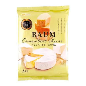 Bánh Bông Lan Cuộn Vị Phô Mai Cắt Miếng, Baum Camembert Cheese, 8 Cái (160g) - MARUKIN