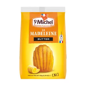 Bánh Bông Lan Bơ Hình Con Sò, La Madeleine, Butter, 6 Cái, 5.29 oz (150g) - ST MICHEL
