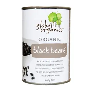 Đậu Đen Hầm Hữu Cơ, Organic Black Beans (400g) - GLOBAL ORGANICS