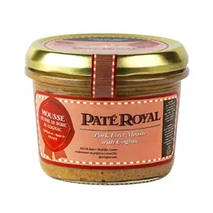 Pate Gan Heo Vị Cognac, Pork Liver Mousse with Cognac (180g) - PATÉ ROYAL