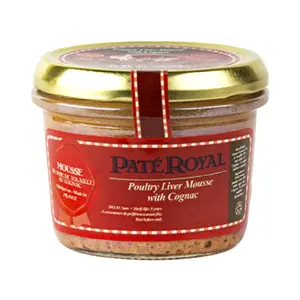 Pate Gan Gà Vịt Vị Cognac, Poultry Liver Mousse with Cognac (180g) - PATÉ ROYAL