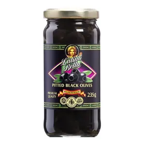 Oliu Đen Không Hạt, Pitted Black Olives (235g) - LATINO BELLA