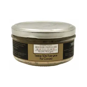 Pate Gan Vịt, Terrine 50% Foie Gras Pur Canard (110g) - MAISON PAPILLON