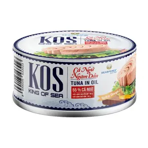 Cá Ngừ Ngâm Dầu, KOS King of Sea, Tuna in Oil (185g) - SEASPIMEX