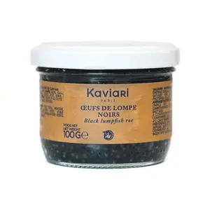 Trứng Cá Vây Tròn Đen Muối, Black Lumpfish Roe (100g) - KAVIARI