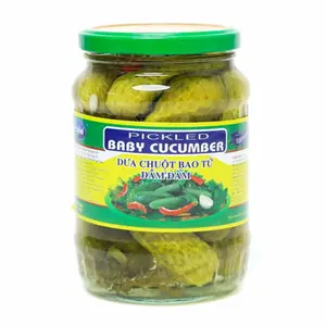 Dưa Chuột Bao Tử Ngâm Giấm, Pickled Baby Cucumber (680g) - EUFOOD