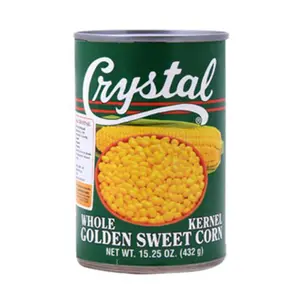 Bắp Hạt, Whole Kernel Golden Sweet Corn, 15.25 oz (432g) - CRYSTAL