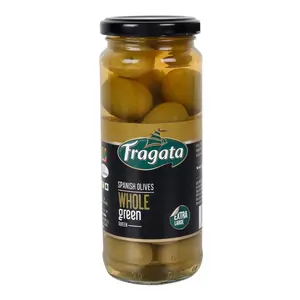 Oliu Xanh Trái Lớn Nguyên Hạt, Spanish Olives Whole Green Queen, King Size Olives (340g) - FRAGATA
