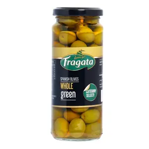 Oliu Xanh Trái Nhỏ Nguyên Hạt, Spanish Olives Whole Green, Category Select (450g) - FRAGATA