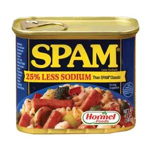 Thịt Hộp Ít Muối, Spam, 25% Less Sodium, 12 oz (340g) - HORMEL FOODS