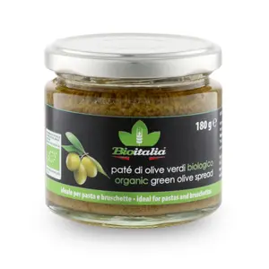 Pate Oliu Phết Hữu Cơ, Organic Green Olive Spread (180g) - BIOITALIA