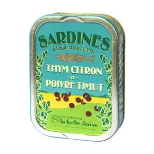 Cá Mòi Ngâm Dầu Oliu & Tiêu, Sardines with Olive Oil & Timut Pepper (115g) - LA BELLE-ILOISE