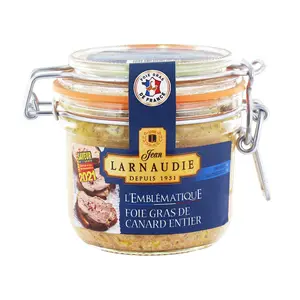 Pate Gan Vịt Nguyên Miếng, L`Emblematique Foie Gras de Canard Entier (180g) - JEAN LARNAUDIE