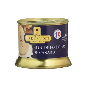 Pate Gan Vịt, Bloc de Foie Gras de Canard (130g) - JEAN LARNAUDIE