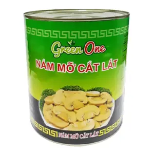 Nấm Mỡ Cắt Lát, Sliced Button Mushroom (2840g) - GREEN ONE