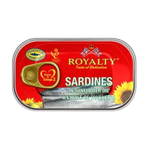 Cá Mòi Ngâm Dầu Hướng Dương, Sardines in Sunflower Oil (125g) - ROYALTY