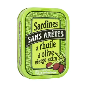 Cá Mòi Không Xương Ngâm Dầu Oliu, Boneless Sardines in Olive Oil (115g) - LA BELLE-ILOISE