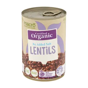 Đậu Lăng Hữu Cơ Không Muối, Organic Lentils, No Added Salt (425g) - MACRO