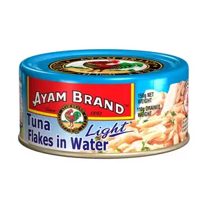 Cá Ngừ Ngâm Nước Ít Béo, Tuna Flakes in Water, Light (150g) - AYAM BRAND