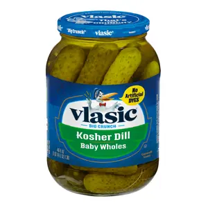 Dưa Leo Ngâm Thì Là, Kosher Dill Baby Wholes, 46 fl oz (1.36L) - VLASIC